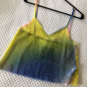 Zara sequin crop top.